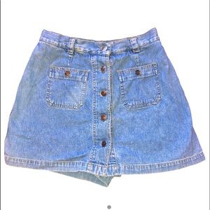 denim skort